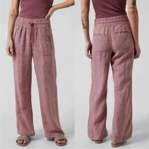 Athletes Cabo linen wide leg pants tawny rose size 14
